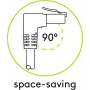 Goobay CAT 6A S/FTP καλώδιο patch, 1x γωνία 90°, λευκό, 10 m, LSZH, χαλκός 51568