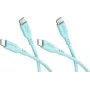 Goobay Σετ 2x καλώδια USB-C σιλικόνης, 1,5 m, Τιρκουάζ (81248)