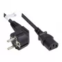 Good Connections Καλώδιο ρεύματος βύσμα Schuko σε IEC C13, γωνιακό, 0,5 m, μαύρο