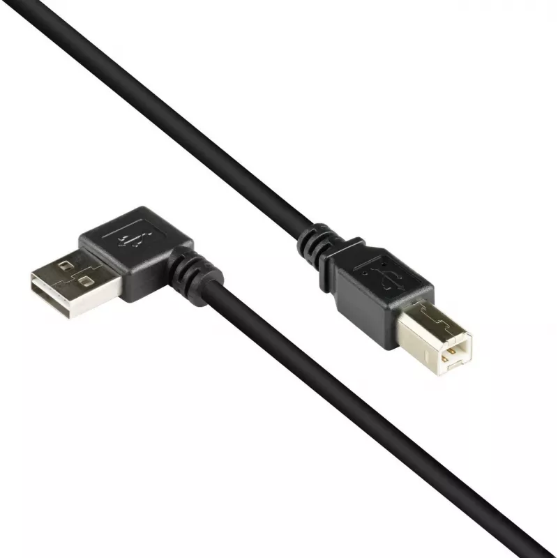 Good Connections Καλώδιο USB 2.0 Type-A γωνιακό σε Type-B - Μαύρο - 0,5 m