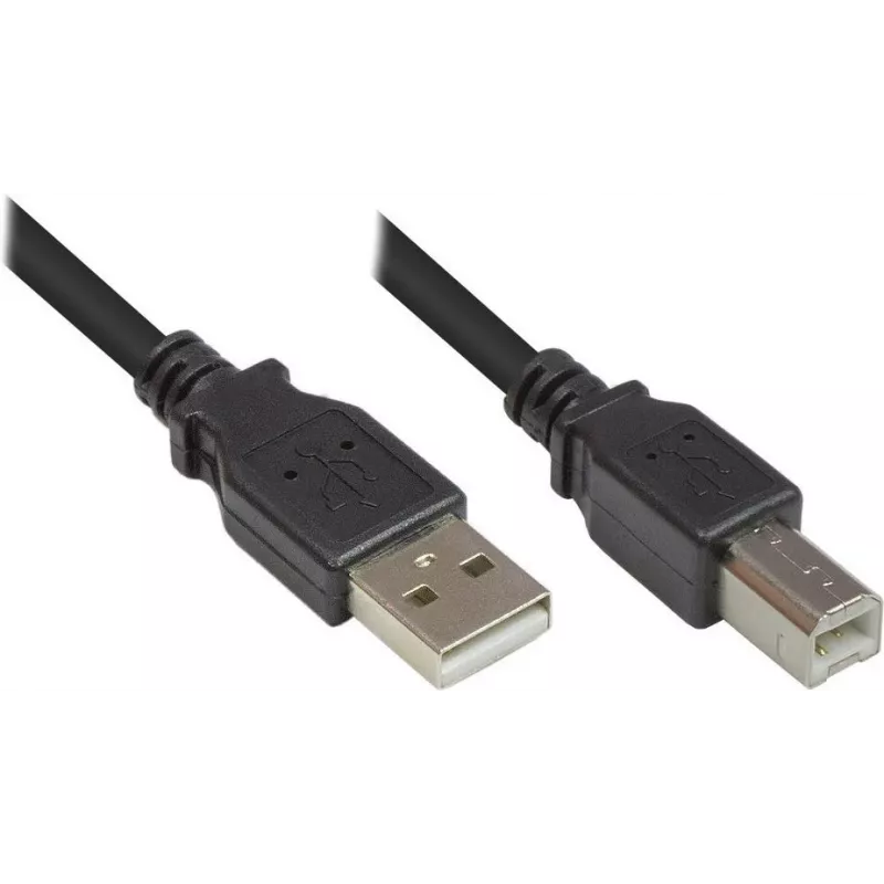 Good Connections Καλώδιο USB 2.0 Type-A σε Type-B - Μαύρο - 0,5 m