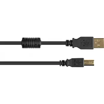 Good Connections Καλώδιο USB 2.0 Type-A σε Type-B με φερίτη, επιχρυσωμένο, μαύρο, 3m