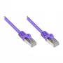 GoodConnections Alcasa RJ45 Patchkabel, Cat5e, UTP, 0,15 m, vergoldet, Violett