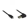 GoodConnections Alcasa Καλώδιο USB 2.0 A σε Micro-B 2m, γωνιακό, επιχρυσωμένο