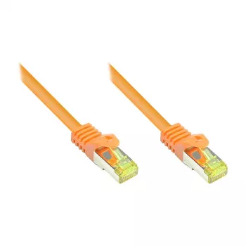 GoodConnections Cat.7 S/FTP RJ45 καλώδιο patch με προστασία αναδίπλωσης (RNS®), 600MHz, LSZH, πορτοκαλί, 15m