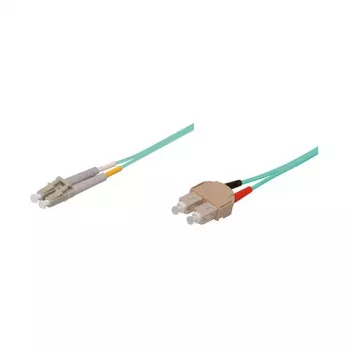 GoodConnections καλώδιο patch οπτικής ίνας Duplex OM3 πολύτροπο 50/125 µm LC/SC, LSZH, αντιστρέψιμη πολικότητα, 5m, Aqua