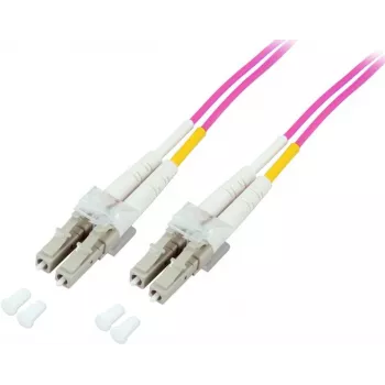 GoodConnections LC/LC Duplex OM4 Πολύτροπο Καλώδιο patch οπτικών ινών, 2 m, Aqua, LSZH LW-802LC4