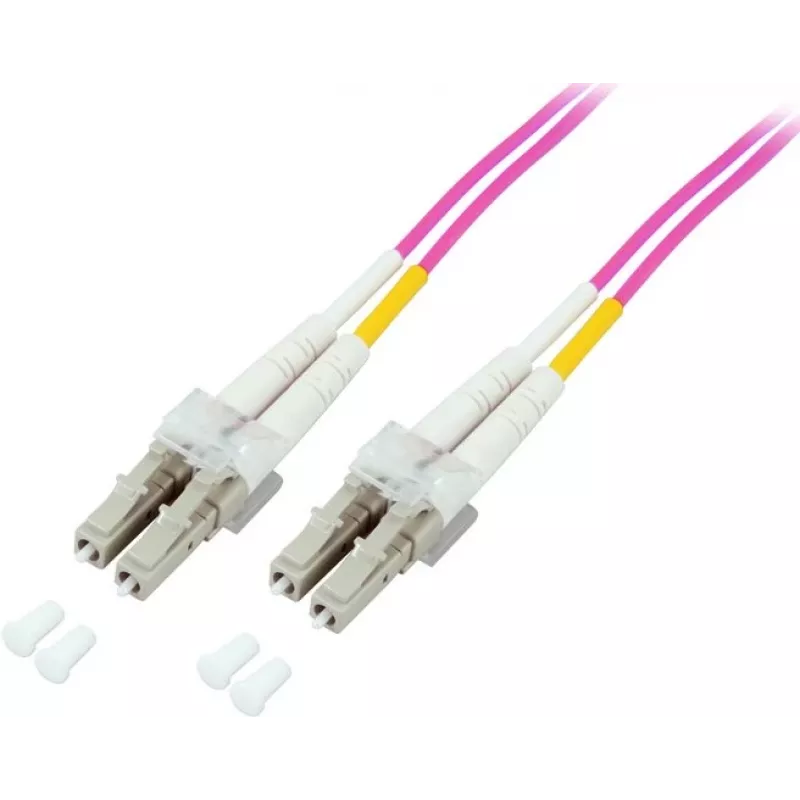 GoodConnections LC/LC Duplex OM4 Πολύτροπο Καλώδιο patch οπτικών ινών, 2 m, Aqua, LSZH LW-802LC4