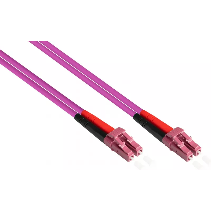 GoodConnections LC/LC Duplex OM4 Πολύτροπο Καλώδιο patch οπτικών ινών, 2 m, Aqua, LSZH LW-802LC4