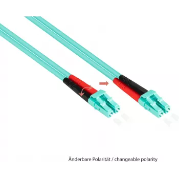 GoodConnections OM3 Duplex Multimode Καλώδιο Patch LWL SC σε LC, 50/125 µm, 1m, LSZH Aqua LW-801LS3