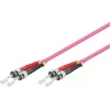 GoodConnections OM4 ST σε ST Multimode Duplex LWL Patch Καλώδιο, 7,5m, LSZH, Βιολετί LW-8075ST4
