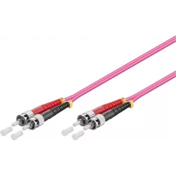GoodConnections OM4 ST σε ST Multimode Duplex LWL Patch Καλώδιο, 7,5m, LSZH, Βιολετί LW-8075ST4