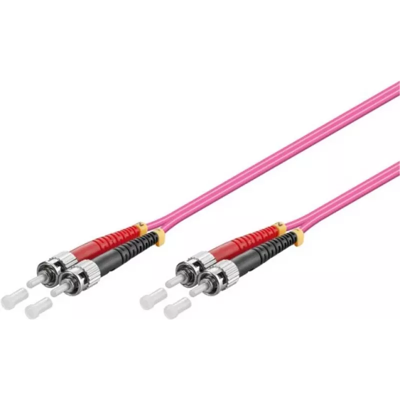 GoodConnections OM4 ST σε ST Multimode Duplex LWL Patch Καλώδιο, 7,5m, LSZH, Βιολετί LW-8075ST4