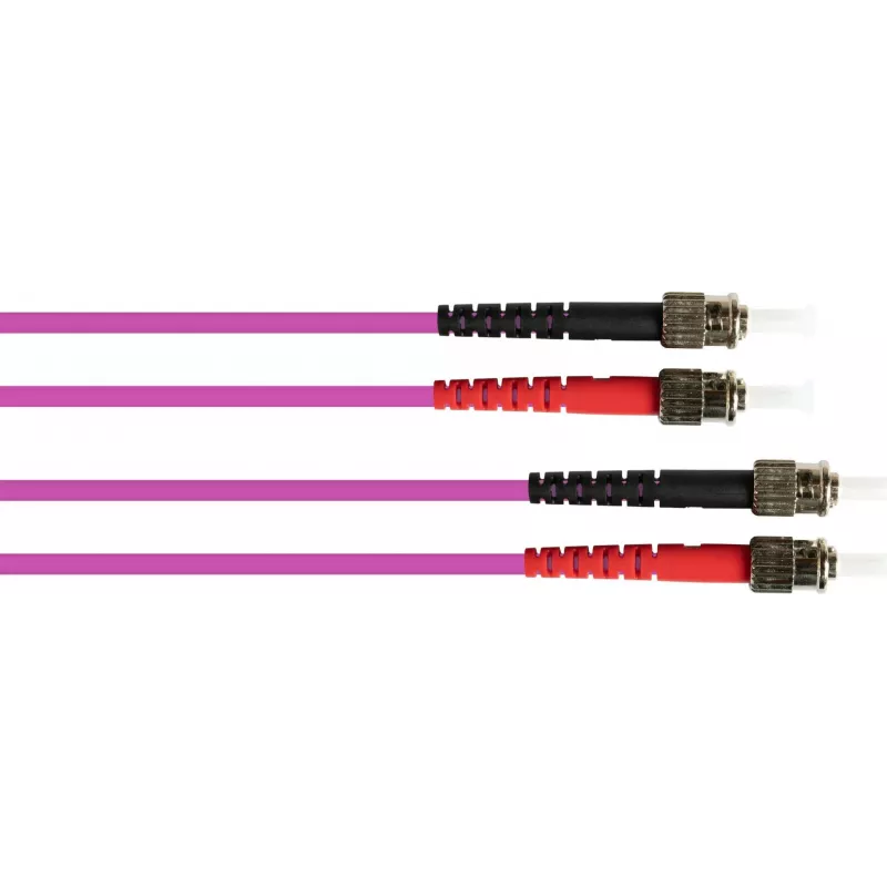 GoodConnections OM4 ST σε ST Multimode Duplex LWL Patch Καλώδιο, 7,5m, LSZH, Βιολετί LW-8075ST4
