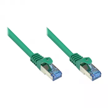 GoodConnections RNS® Cat. 6A S/FTP Καλώδιο Patch με προστασία ασφάλισης, χωρίς αλογόνα, πράσινο, 15m