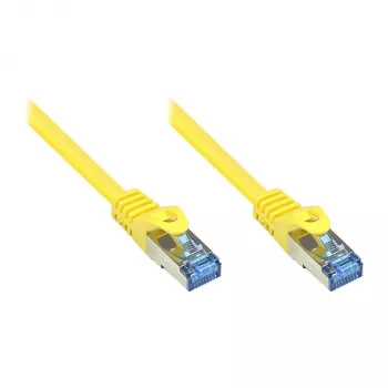 GoodConnections RNS® Καλώδιο patch Cat. 6A S/FTP PiMF χωρίς αλογόνα με προστασία μοχλού ασφάλισης, 500 MHz, κίτρινο, 15 m (8060-H150Y)