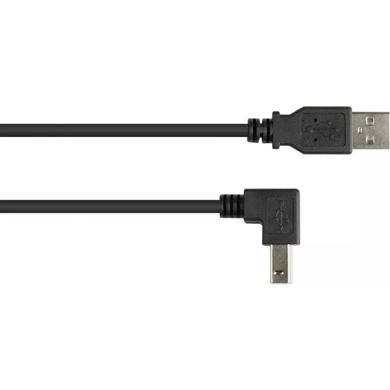 GoodConnections καλώδιο USB 2.0 A σε B γωνιακό 3m μαύρο 2510-3W