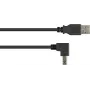 GoodConnections Καλώδιο USB 2.0 A σε B γωνιακό προς τα κάτω 2m Μαύρο