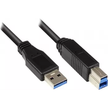 GoodConnections Καλώδιο USB 3.0 A σε B Μαύρο 5m