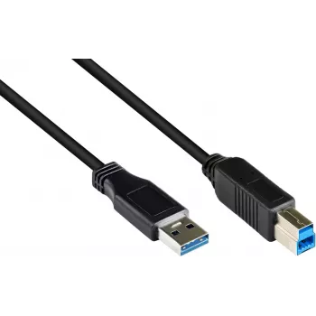 GoodConnections Καλώδιο USB 3.0 A σε B Μαύρο 5m