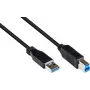 GoodConnections Καλώδιο USB 3.0 A σε B Μαύρο 5m