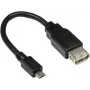 GoodConnections USB-OTG καλώδιο αντάπτορας, Micro-USB Type-B βύσμα αρσενικό σε USB Type-A υποδοχή θηλυκή, USB 2.0, 0,1 m, μαύρο