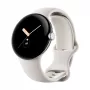 Google Pixel Watch LTE 41mm ασημί γυαλισμένο κέλυφος με αθλητικό λουράκι - Chalk