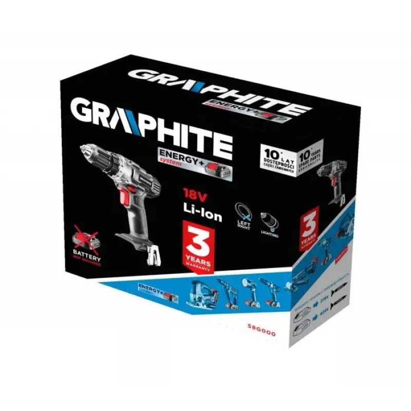 GRAPHITE 58G000 Παλμικό κατσαβίδι Energy+ 18V 1250 ΣΑΛ