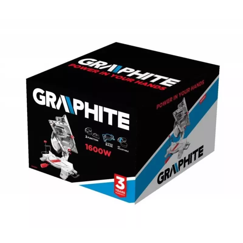 GRAPHITE Καθολικό πριόνι 1600W, λεπίδα 254 mm, τρύπα 30 mm