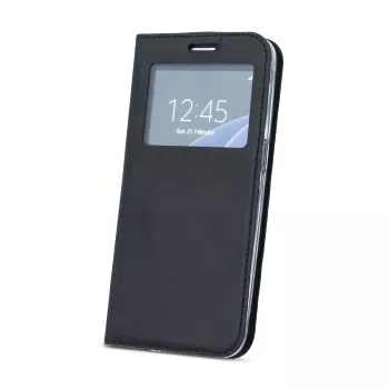 GreenGo Samsung Galaxy A6+ (2018) Smart Look Flip Wallet Θήκη Μαύρη