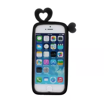 GreenGo Universal Bumper L (10cm) Hearts Μαύρο