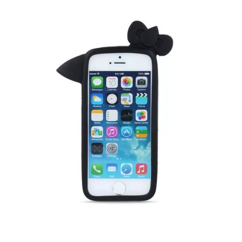 GreenGo Universal Bumper L (10cm) Kitty Μαύρο