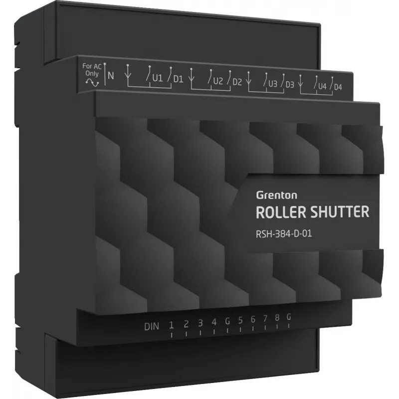 Grenton RSH-384-D-01 Μονάδα Ελέγχου Ρολών 4 Καναλιών (Ράγα DIN, TF-Bus)