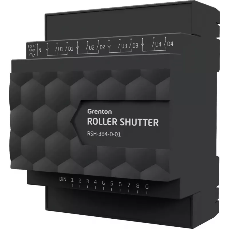 Grenton RSH-384-D-01 Μονάδα Ελέγχου Ρολών 4 Καναλιών (Ράγα DIN, TF-Bus)