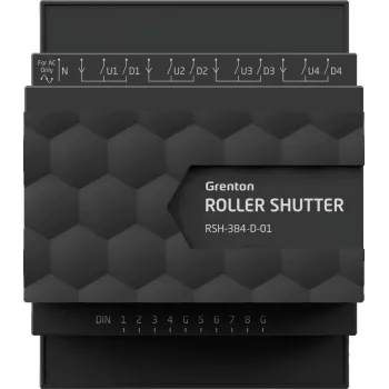 Grenton RSH-384-D-01 Μονάδα Ελέγχου Ρολών 4 Καναλιών (Ράγα DIN, TF-Bus)