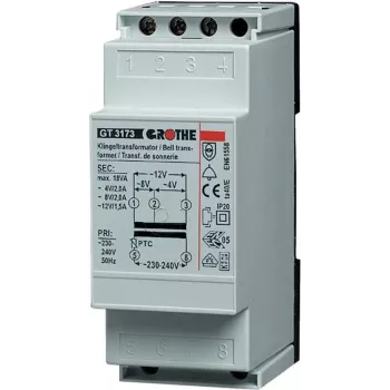 Grothe Μετασχηματιστής κουδουνιού 8 V/AC 1 A 14201