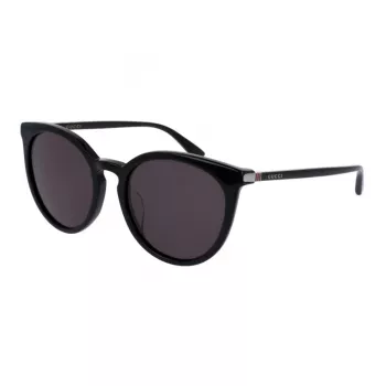 GUCCI Γυναικεία GG0064SK-001 Ορθογώνια Γυαλιά ηλίου - Μαύρος σκελετός ασετάτ, γκρι νάιλον φακοί, 55/20/135 mm