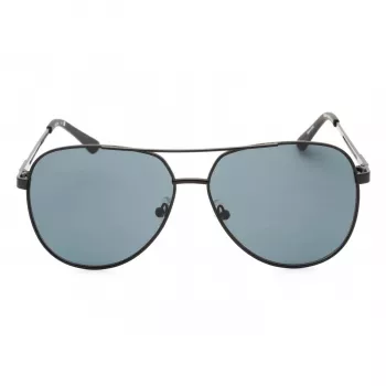 GUESS GF0231-02A ανδρικό ορθογώνιο γυαλί ηλίου - μαύρος σκελετός γκρι φακοί 58mm