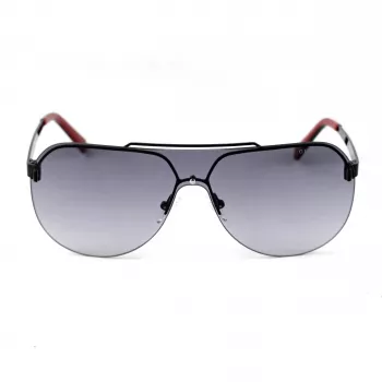 GUESS GF5053-0001B ανδρικό ορθογώνιο γυαλί ηλίου - μαύρος σκελετός, φακοί καπνού