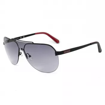 GUESS GF5053-0001B ανδρικό ορθογώνιο γυαλί ηλίου - μαύρος σκελετός, φακοί καπνού