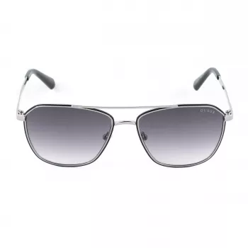 GUESS MAN Γυαλιά Ηλίου GU00147-5605B Ορθογώνια Μαύρος Σκελετός Ασετάτης Γκρι Πολυανθρακικοί Φακοί 56/16/145 mm UV400