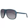 GUESS MAN γυαλί ηλίου GU6876-5991B ορθογώνιο μαύρο πλαίσιο γκρι φακοί 59mm