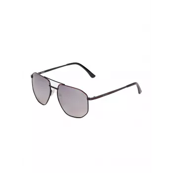 GUESS Ανδρικά ορθογώνια γυαλιά ηλίου GF5122-6001C - Μαύρος σκελετός, Φακός smoke 60mm