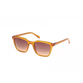 GUESS ανδρικό ορθογώνιο γυαλί ηλίου GU00170-5344F Havana καφέ 53mm
