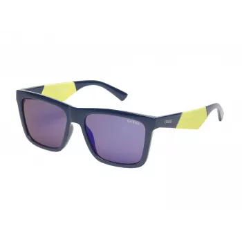GUESS ανδρικό γυαλί ηλίου GO00067-5690C Havana καφέ ορθογώνιος σκελετός ασετάτ UV400