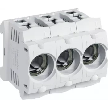 Hager LD047 D01 3πολική βάση ασφάλειας 16A E14 για ράγα DIN, κλέμα πλαισίου