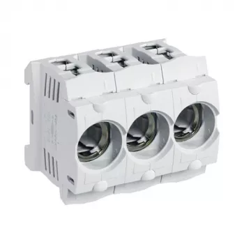 Hager LD047 D01 3πολική βάση ασφάλειας 16A E14 για ράγα DIN, κλέμα πλαισίου