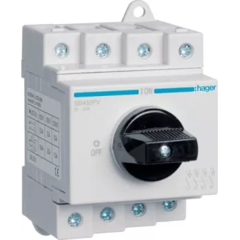 Hager SB432PV Modular διακόπτης απομόνωσης PV, 4-πολικός, 32A, 1000VDC