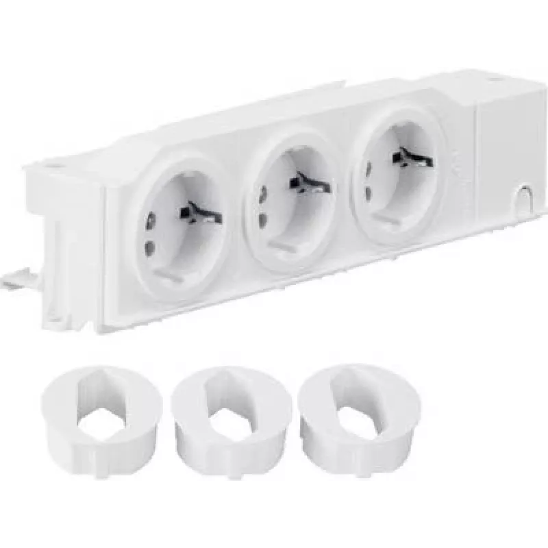 Hager VZ00AS Πρίζα Schuko ράγας DIN, 3 απλών, περιστρεφόμενη, βιδωτοί ακροδέκτες