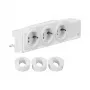 Hager VZ00AS Πρίζα Schuko ράγας DIN, 3 απλών, περιστρεφόμενη, βιδωτοί ακροδέκτες